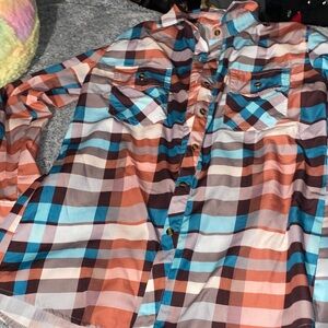 Multicolor Plaid Button-Up Shirt